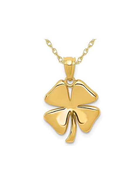 yellow gold clover necklace